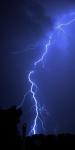 Trees,Night,Dark,Glow,Lightning