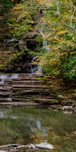 Cascada,Árboles,Las Rocas,Rocas,Naturaleza,Paisaje,Otoño