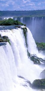 Trees,Rocks,Stream,Steam,Nature,Strength,Flow,Power,Waterfall,Force