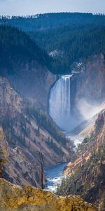 Trees,Rocks,Waterfall,Forest,Nature