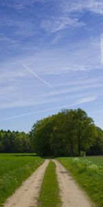 Nuages,Route,Nature,Sky,Légumes Verts,Verdure,Domaine,Champ,Arbres