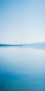 Trees,Sky,Horizon,Lake,Nature