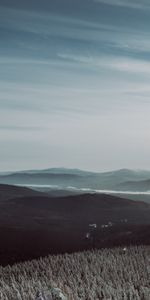 Brouillard,Distance,Horizon,Dahl,Nature,Sky,Arbres,Montagnes