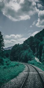 Naturaleza,Árboles,Ferrocarril,Cielo,Turno,Giro