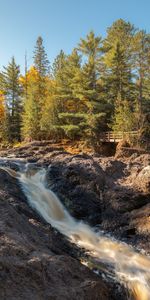 Trees,Sky,Rocks,Nature,Rivers,Autumn