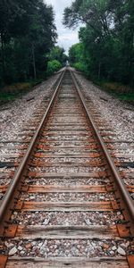 Trees,Stones,Nature,Direction,Pebble,Railway