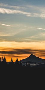 Naturaleza,Puesta Del Sol,Cielo,Crepúsculo,Nubes,Montaña,Árboles,Oscuridad,Paisaje