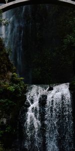 Trees,Waterfall,Nature,Dark