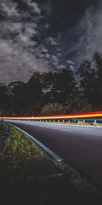 Turn,Long Exposure,Backlight,Illumination,Night,Road,Dark