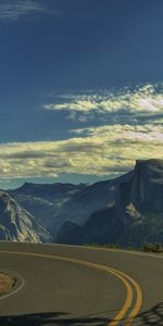 Turn,Nature,Sky,Mountains,Road,Landscape