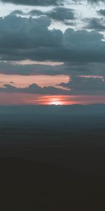 Puesta Del Sol,Crepúsculo,Nubes,Horizonte,Niebla,Oscuridad,Naturaleza