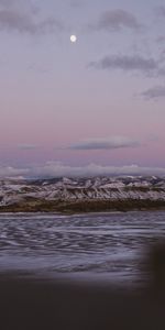 Bahía,La Bahía,Paisaje,Naturaleza,Montañas,Oscuridad,Crepúsculo,Nieve