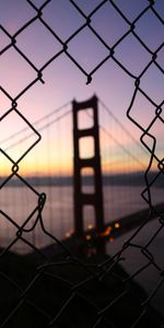 Twilight,Dusk,Bridge,View,Dark,Grid