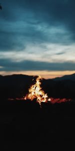 Bonfire,Feu,Crépuscule,Flamme,Sombre