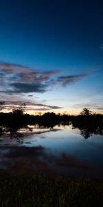 Naturaleza,Árboles,Noche,Crepúsculo,Lago,Reflexión,Oscuridad