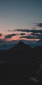 Twilight,Mountain,Vertex,Top,Road,Dusk,Nature