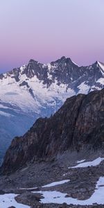 Twilight,Snow,Dusk,Nature,Mountains,Violet,Purple,Landscape