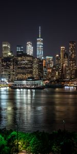 United States,Night City,Cities,Usa,Skyscrapers,Panorama,New York