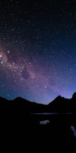 Universe,Hills,Starry Sky,Dark