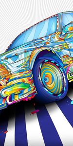 Vector,Multicolored,Motley,Car,Colorful,Colourful,Graphics