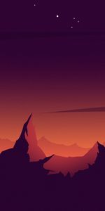 Vector,Sky,Silhouette,Mountains,Bird,Art