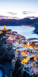 Vernazza,Coastal Town,Coastal City,Coast,Mountains,Italy,Cities,Sea