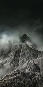 Naturaleza,Montañas,Arriba,Vértice,Niebla