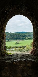 View,Nature,Window,Stone,Wall,Landscape