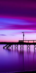 Violet,Landscape,Sunset,Sea