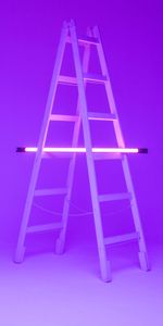 Violet,Miscellanea,Miscellaneous,Ladder,Lamp,Glow,Stairs,Purple,Neon