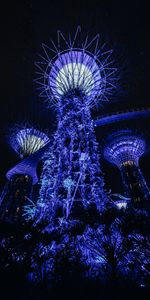 Violet,Tower,Towers,Glow,Dark,Purple,Plants