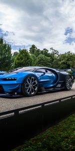 Бугатти (Bugatti),Vision,Gran Turismo,Вид Сбоку,Синий,Тачки (Cars)