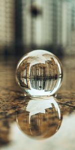 Water,Building,Reflection,Miscellaneous,Ball,Miscellanea,Crystal Ball