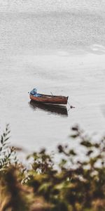 Eau,Buissons,Lac,Un Bateau,Divers,Bateau