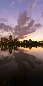 Water,City,Building,Lake,Reflection,Shore,Bank,Cities