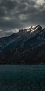 Nuage,Des Nuages,Lac,Rive,Montagnes,Banque,Nature,Eau