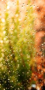 Water,Glare,Miscellanea,Miscellaneous,Blur,Smooth,Drops,Wet,Glass