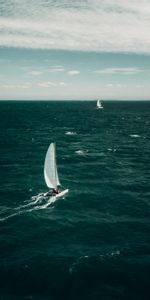 Divers,Eau,Horizon,Un Bateau,Bateau,Mer,Voilier