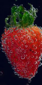 Water,Macro,Strawberry,Drops,Close Up