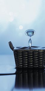 Water,Macro,Surface,Drop,Basket,Metal