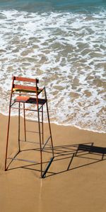 Water,Miscellanea,Chair,Sea,Sand,Miscellaneous,Beach