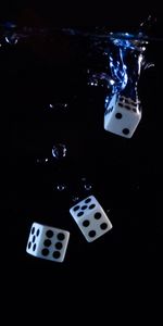 Water,Miscellanea,Miscellaneous,Cubes,Dice,Splash,Bubbles