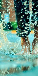 Water,Miscellanea,Miscellaneous,Legs,Puddle,Splash