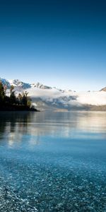 Water,Mountains,Lake,Shore,Bank,Freshness,Nature,Transparent