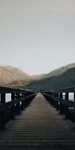 Water,Nature,Mountains,Bridge,Landscape