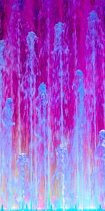 Water,Pink,Fountain,Miscellanea,Miscellaneous,Backlight,Illumination,Jet,Jets