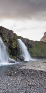 Исландия,Скала,Природа,Вода,Пейзаж,Водопад