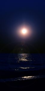 Water,Sea,Landscape,Moon