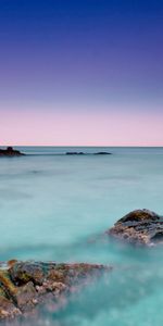 Water,Sky,Horizon,Morning,Reefs,Azure,Nature,Stones,Line