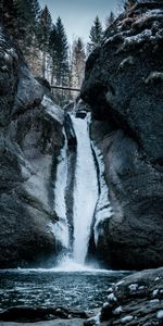 Water,Snow,Rock,Waterfall,Nature,Ice